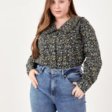 Floral Collar Detail Shirt