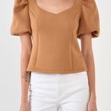 Scuba Puff Sleeve Top