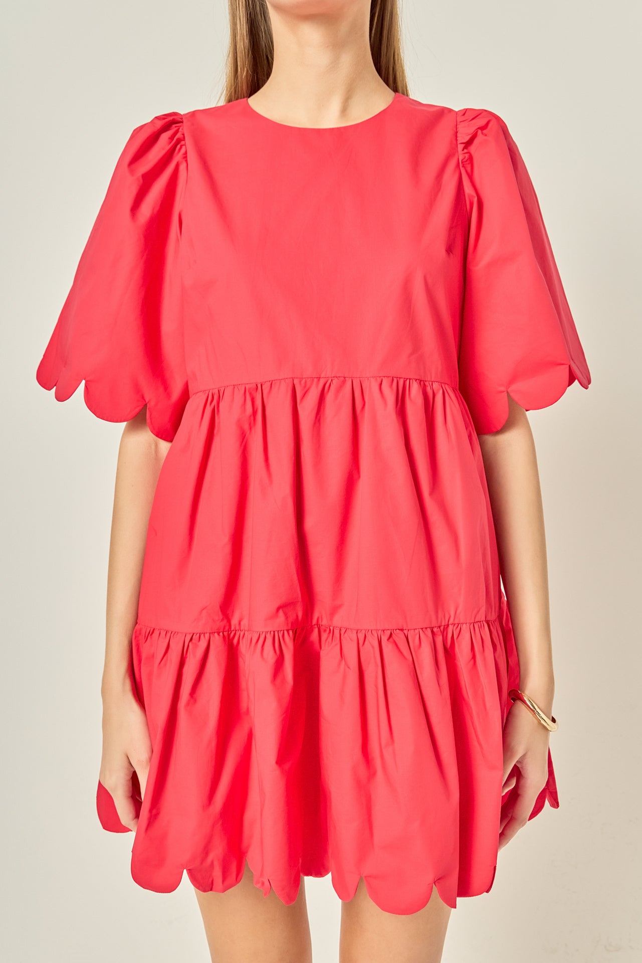 english factory scallop mini shift dress English Factory Scallop Mini Shift Dress