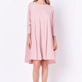 Mixed Media High & Low Mini Dress