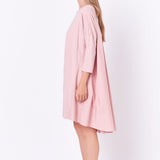 Mixed Media High & Low Mini Dress