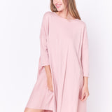 Mixed Media High & Low Mini Dress