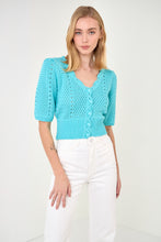 Load image into Gallery viewer, Crochet Cropped Cardigan
