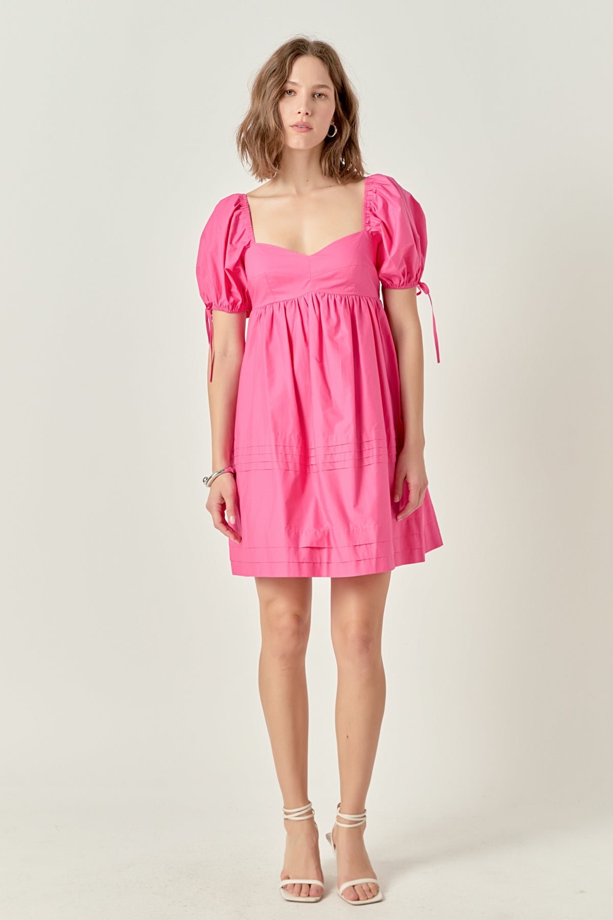english factory long sleeve mini dress Pleated Detail Puff BNWT Oh Polly Eternity this piece is perfect COGNAC:84982-221 Size:S - 32/33
