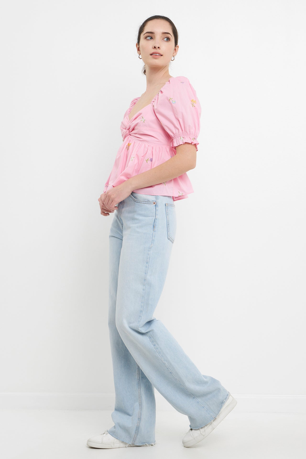 【新品未使用】Organdy Embroider Tops Ridgeway Embroidered Top - Coldwater Creek