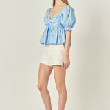 Multi Floral Embroidery Top