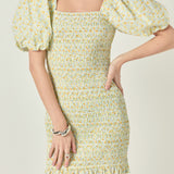 Floral Smocked Mini Dress
