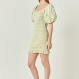 Floral Smocked Mini Dress