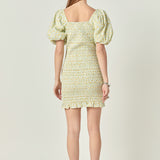 Floral Smocked Mini Dress