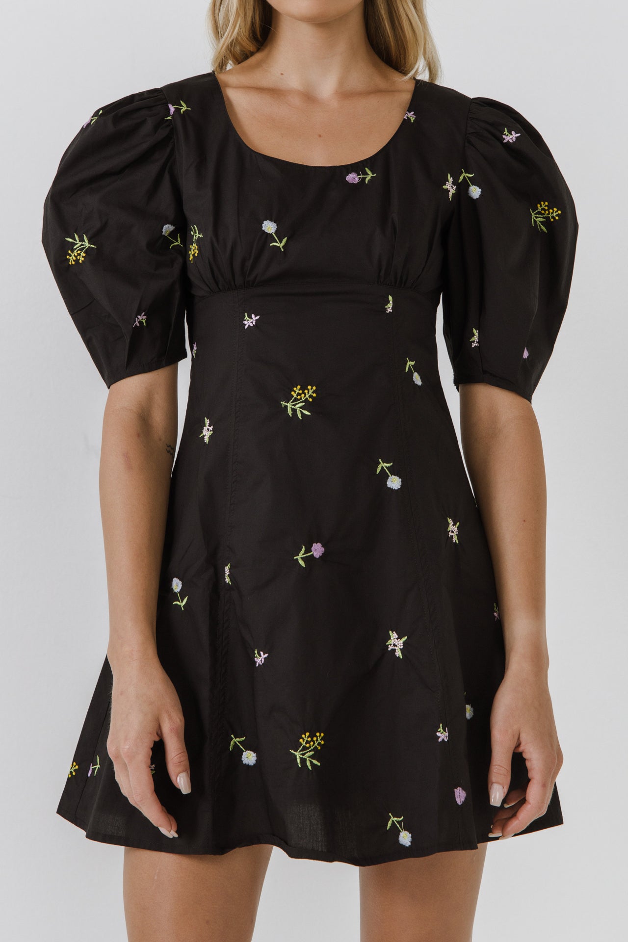 floral dress zoomed front