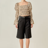 Dotted Smocked Top