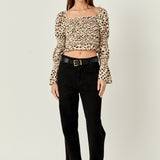Dotted Smocked Top