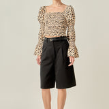 Dotted Smocked Top