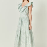 Floral Ruffled Midi Dress
