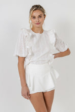 Load image into Gallery viewer, Eyelet Ruffles Detail Top
