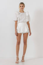 Load image into Gallery viewer, Eyelet Ruffles Detail Top
