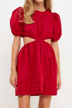 Load image into Gallery viewer, Pleats with Cut-out Detail Mini Dress
