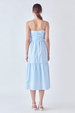 Load image into Gallery viewer, Stripe Shirred Detail Midi Dress
