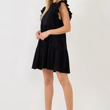 Knit Ruffled Mini Dress