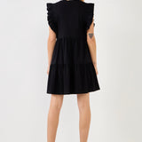 Knit Ruffled Mini Dress