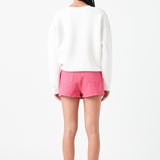 High Waist Color Denim Skort