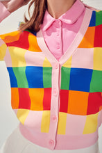 Load image into Gallery viewer, Multi Color Gingham Cardigan
