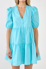 Load image into Gallery viewer, V-neck Button Down Babydoll Dress
