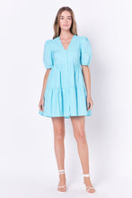 Load image into Gallery viewer, V-neck Button Down Babydoll Dress
