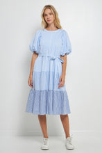 Load image into Gallery viewer, Puff Sleeve Round Neckline Midi Dress
