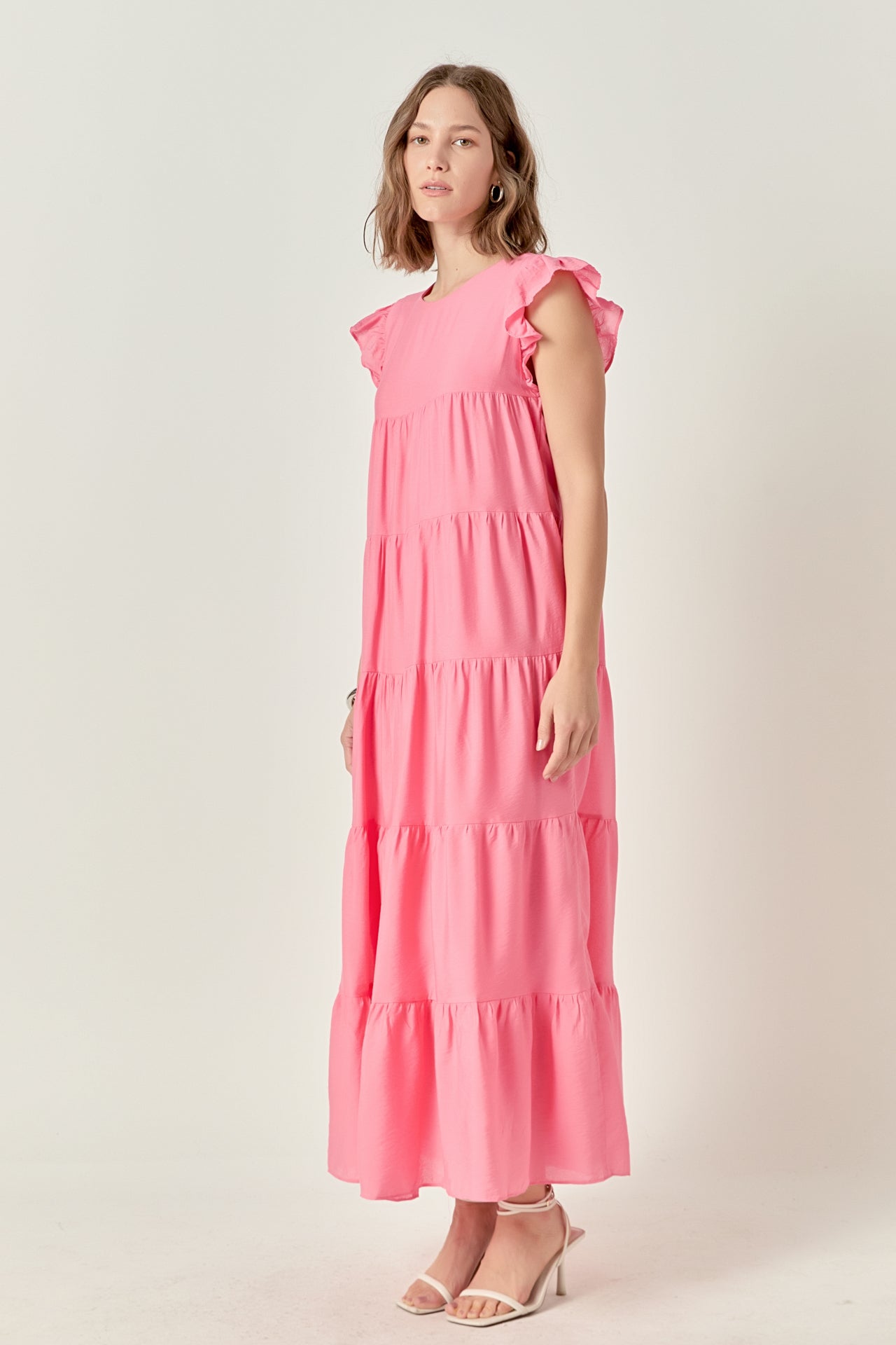 M me eme Frill tiered dress ブラック m me eme エムミーエメ Frill tiered dress