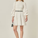 Mixed Media Mini Dress