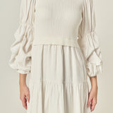 Mixed Media Mini Dress