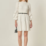 Mixed Media Mini Dress