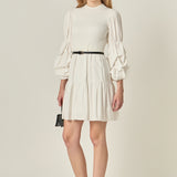 Mixed Media Mini Dress