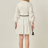 Mixed Media Mini Dress