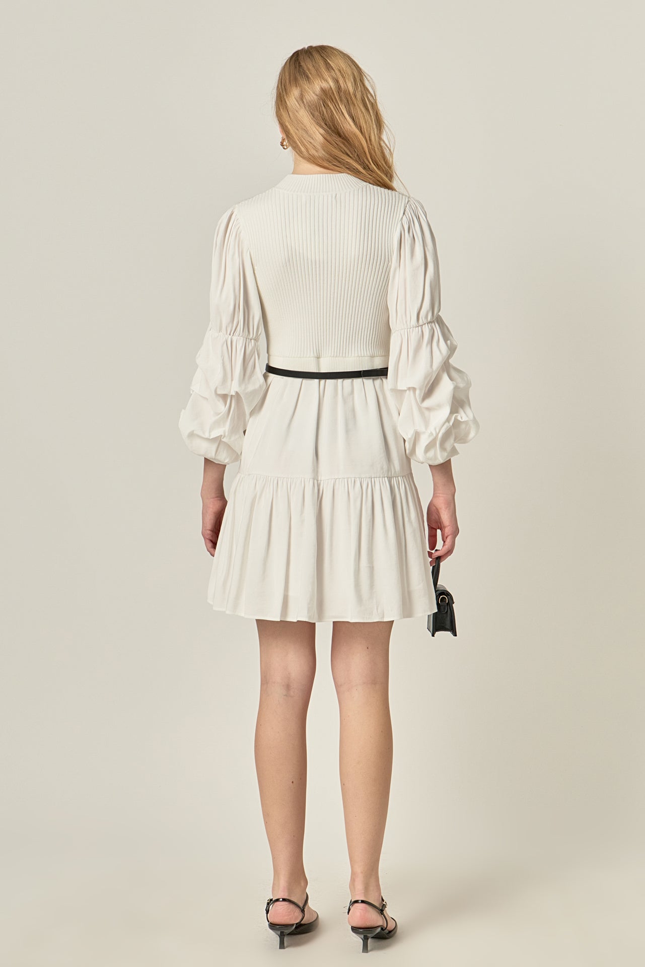 english factory mixed media short sleeve maxi dress English Factory
