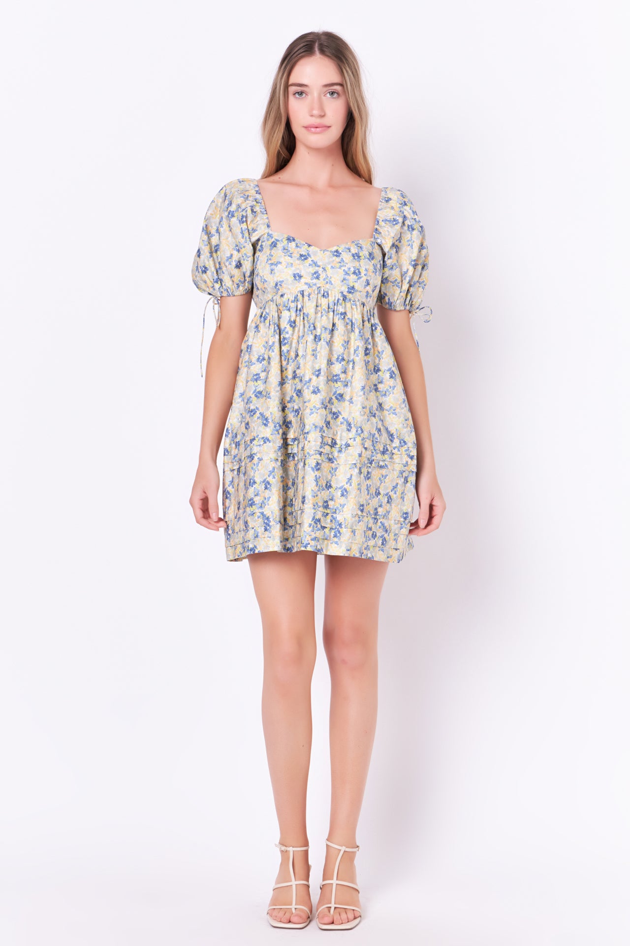 Gingham Linen Sweetheart Baby Doll Dress – English Factory