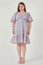 Load image into Gallery viewer, Floral Puff Sleeve Mini Dress
