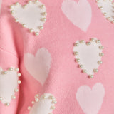 Pearl with Heart Pattern Sweater