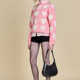 Pearl with Heart Pattern Sweater