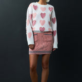 Pearl with Heart Pattern Sweater