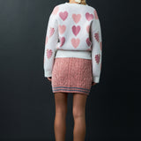 Pearl with Heart Pattern Sweater