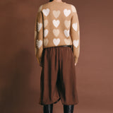 Pearl with Heart Pattern Sweater
