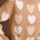 Pearl with Heart Pattern Sweater