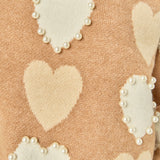 Pearl with Heart Pattern Sweater