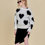 Long-Sleeve Heart Sweater