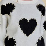 Long-Sleeve Heart Sweater