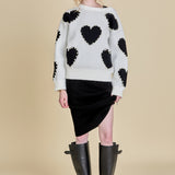 Long-Sleeve Heart Sweater