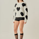 Long-Sleeve Heart Sweater