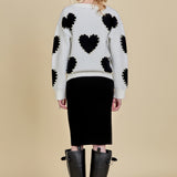 Long-Sleeve Heart Sweater